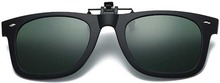 Clip-on Solglasögon Wayfarer Fäst på Befintliga Glasögon – Grön