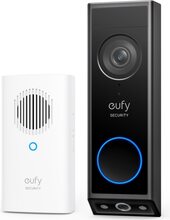 Eufy Video Doorbell 2K - Smart dörrklocka - med kamera - trådlös - svart - med Edge HomeBase Mini