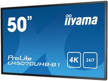 iiyama LH5070UHB-B1 skyltställ Platt skärm för digital skyltning 125,7 cm (49.5") VA 700 cd/m² 4K Ultra HD Svart Inbyggd processor Android 9.0 24/7