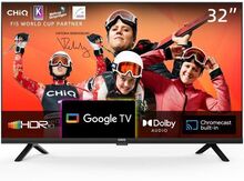 CHiQ L32H7G 32 tums TV, Smart TV, HD LED TV, Ramlös design, HDR Google TV, Google Assistant