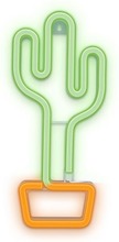 Forever Light Neon LED-ljus Kaktus, batteri + USB FLNEO2, Orange/Grön