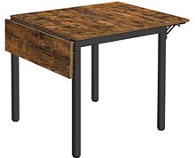 KDT077B01 Fällbart matbord för 2-4 personer för små utrymmen Vintage brun/svart