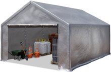 TOOLPORT Lagertält 3x6 m Tälthall Väderskydd Garagetält PE-duk 350 N vattenntät grå