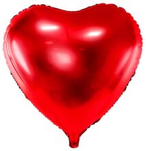 Folieballong Hjärta Röd, 45 cm.