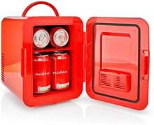 Portabelt mini kylskåp | 4 l | AC 100 - 240 V / 12 V | Röd