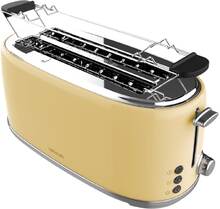 Cecotec Steel toaster with 2 long wide slots with capacity for 4 slices of toast.