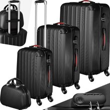 Resväskor 4 set Pucci, bagage av ABS-hårdplast - svart