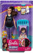 Barbie Doll Babysitter Set Dolls Sleep Time