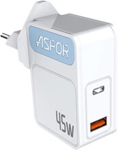 45W Laddare med Reseadapter US/EU - USB-C - PD - Snabbladdare