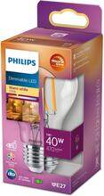 Philips LED E27 Normal 40W Klar Dimbar WarmGlow 470lm