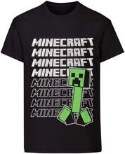 Minecraft T-shirt med upprepad logotyp för barn/barn