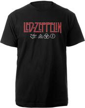 Led Zeppelin Unisex T-shirt med logotyp för symboler för vuxna