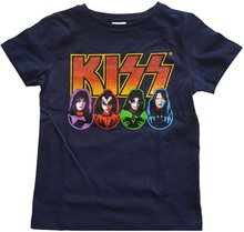 Kiss Barn/Kids Logo, ansikten och ikoner bomulls-T-Shirt