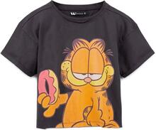 Garfield Kvinnor/Damer Enzyme Washed Crop T-Shirt