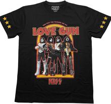 Kiss Unisex vuxen Love Gun Stars T-Shirt