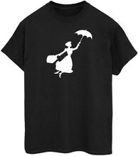Disney Womens/Ladies Mary Poppins Flying Silhouette Cotton Boyfriend T-Shirt