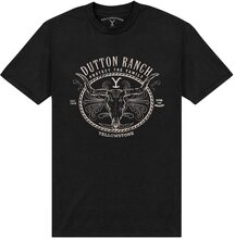 Yellowstone T-shirt med dödskalle från Dutton Ranch för vuxna, unisex