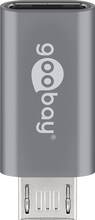 Goobay Micro-USB/USB-C™ OTG Hi-Speed-adapter för anslutning av laddkablar