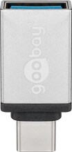Goobay USB-C™/USB En OTG Superspeed Adapter för anslutning laddningskablar 3.0 silver