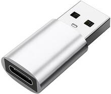 INF USB 3.0 (hane) till USB-C (hona) adapter Silver