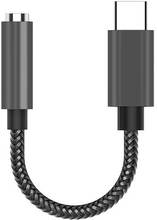 INF USB-C till 3,5 mm adapter för hörlurar Svart