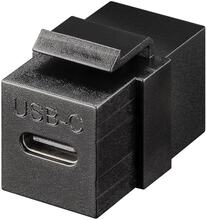 Goobay Keystone-modul USB-C™-kontakt, USB 3.2 Gen 2 (10 Gbit/s), svart