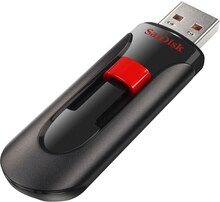 SanDisk Cruzer Glide - USB flash-enhet - 256 GB - USB 2.0 - svart, röd