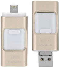 Multifunktionellt 64 GB USB-minne med direktanslutning till iPhone, Android och USB, kryptering