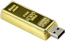 64GB USB 2.0 Flash Drive Metal Bullion Gold Bar Shape Pendrive Minnen Pendrive[604]