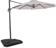 VONROC Premium hängparasoll parasoll Bardolino Ø300cm - Inkl. parasollplattor & parasollöverdrag - 360° vridbart - Tiltbart - Beige