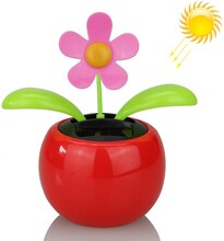 Solar Toy Mini Dancing Flower Sunflower Great as Gift or Car Decoration, Color Random for Delivery