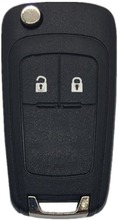 INF Hopfällbart bilnyckelskal för Buick/Opel/Chevrolet 2 knappar Svart