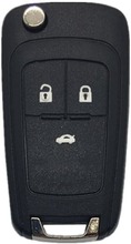 INF 3-knapps bilnyckelskal för Buick/Opel/Chevrolet Svart