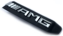 Black/Chrome Mercedes Benz Grill Front Grill Bonnet Badge Emblem Boot For AMG Models