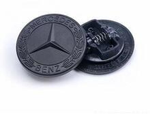 Black Mercedes Benz Bonnet Badge Emblem For B C E S CLK AMG Class 57mm