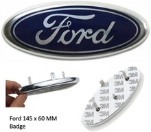 Ford Badge Oval Blue/Chrome 145x 60mm Front/Rear Emblem Focus Mondeo Transit