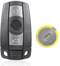 3 Button Key Fob Case Key For BMW 1 3 5 6 7 Series E90 E92 E93 + Battery LIR2025