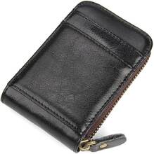 INF RFID korthållare plånbok Äkta läder Svart