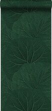 ESTAhome tapet stora blad smaragdgrönt - 138997 - 0,53 x 10,05 m