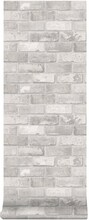 vtwonen - Non-woven tapet - Bricks Light Grey - Light Grey - 10mx53cm