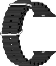 Silikonarmband Havsband till Apple Watch Ultra - 42/44/45/49mm, Svart