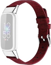 Fitbit Luxe canvas style watch strap - Red / Size: L