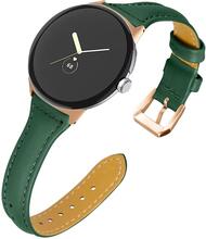 Google Pixel Watch Genuine leather watch strap - Dark Green