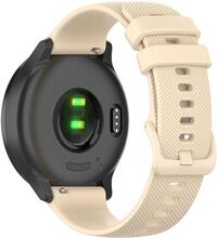 20mm grid texture silicone watch strap for Garmin Watch - Beige
