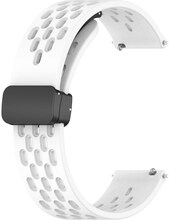 Silikon Hålformat hopfällbart spänne klockarmband för Samsung Galaxy Watch 20mm