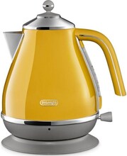 De’Longhi Icona Capitals, 1,7 l, 2000 W, Gul, Rostfritt stål, Vattennivå indikator, Sladdlös