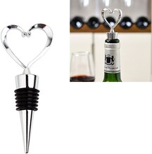 Creative Heart Design Wine Bottle Stopper(Silver)
