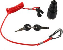 A6630 BRP Side Control Ignition Switch Key with Lanyard 5005801 for Johnson Evinrude