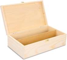 Vinlåda presentask trälåda med lock trälåda trälåda för 2 flaskor vin - låda låda vinlåda trälåda naturligt trä