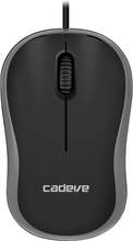 3 PCS Cadeve M220 3 Keys USB Wired Fashion Portable Mouse(Black Gray)